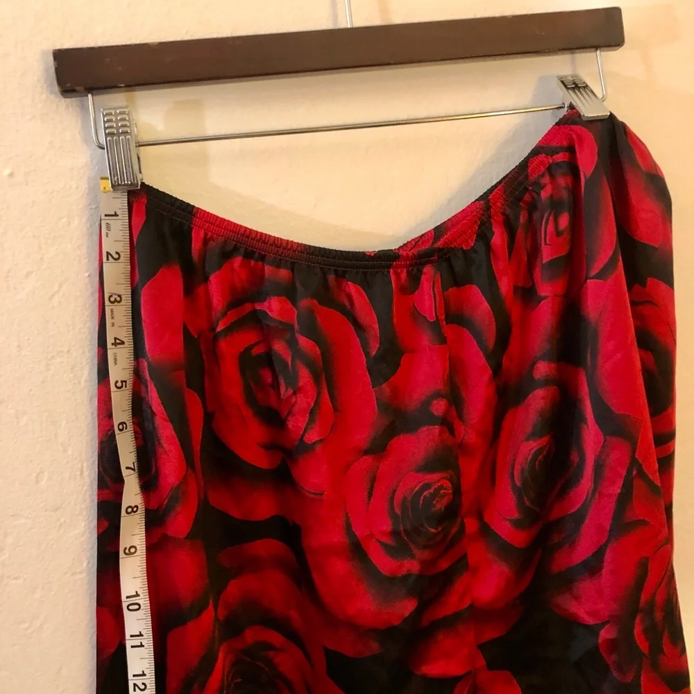 Intimates Pajamas Set Red Rose Sexy Sz Large Morgan Taylor - Picture 12 of 16